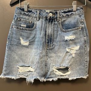 Denim Mini Skirt | Size S